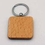 Square Wooden Keychain